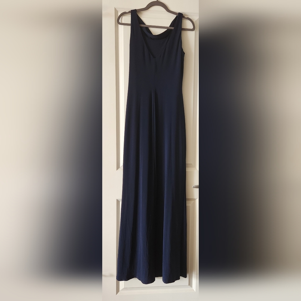 Ralph Lauren Dark Navy Blue Sleeveless Evening Gown - size 10 - Picture 3 of 3